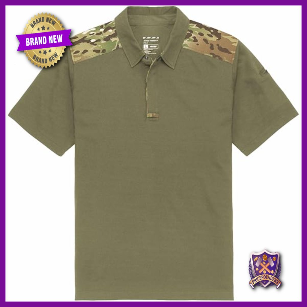 Men's Performance Polo Short Sleeve Snap Collar Stretch Hunting Top